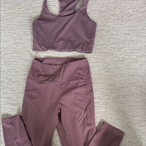 Women's Mauve Leggings and Top Set